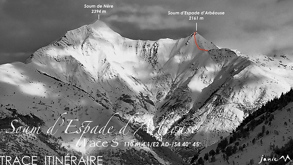 Soum d'Espade d'Arbéouse - Trace Itinéraire