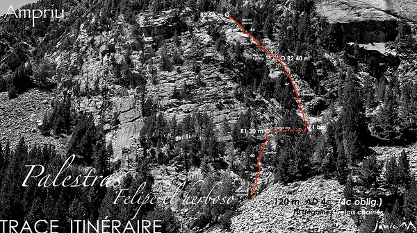 Ampriu - Palestras - Felipe el herboso - Trace Itinéraire