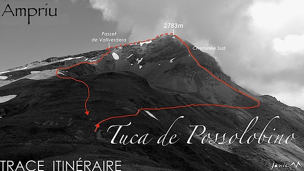 Tuca de Possolobino - Trace itinéraire