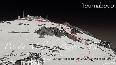 Pic du Midi Couloir la Roche Noire Itinéraire