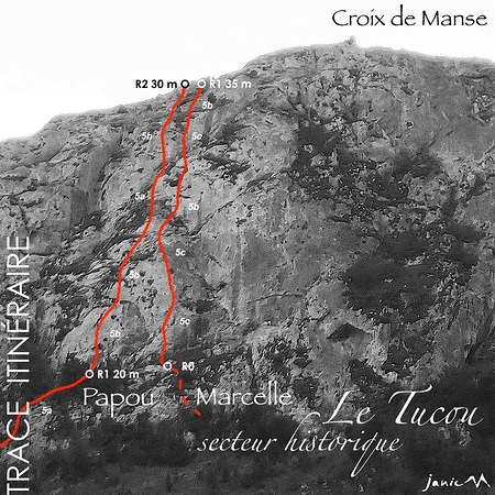Tucou Marcelle Papou - Trace Itinéraire