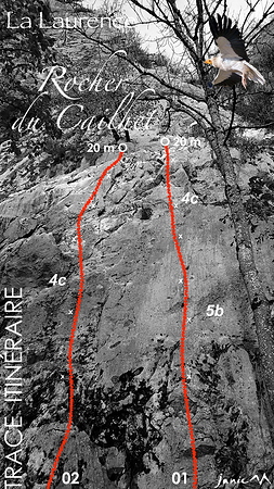 Falaise du Cailhet - Trace Itinéraire