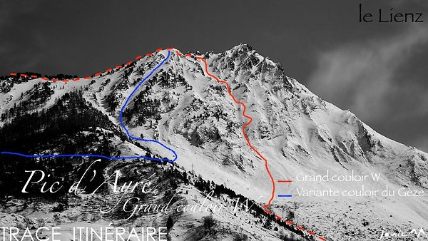 Pic d'Ayré Variante couloir du Gèze