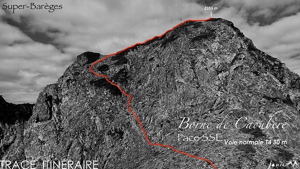 Borne de Caoubère - Trace Itinéraire