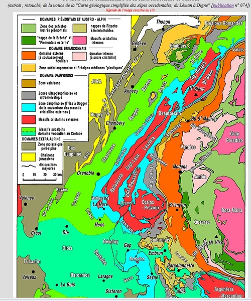 Cartes géologique Alpes