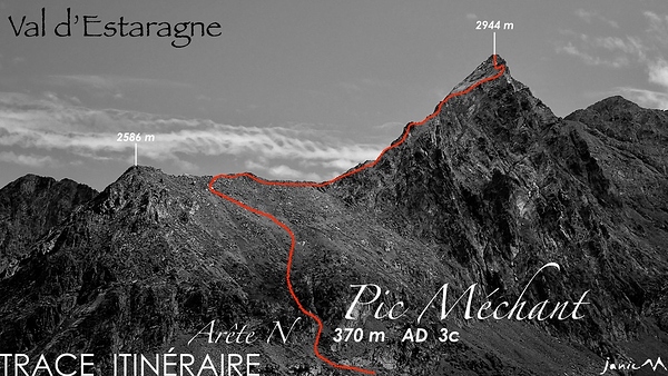 Pic Méchant Arête N Trace itinéraire
