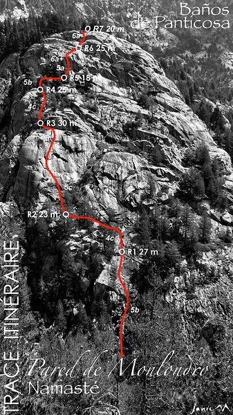 Pared Molondro -  Namasté - Trace Itinéraire