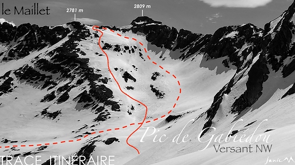 Pic Gabiédou - Trace Itinéraire