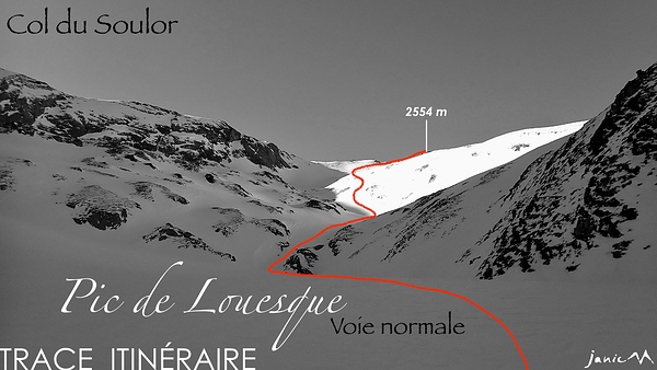 Pic de Louesque - Trace Itinéraire