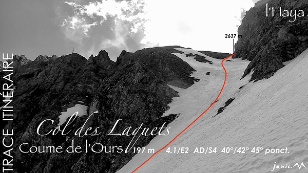 Col des Laquets - Couloir de l'Ours - Trace Itinérairepg