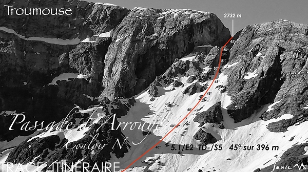 Passade Arrouye Couloir N Trace itinéraire