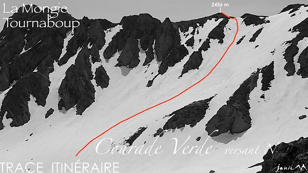 Courade Verde Versant N Trace Itinéraire