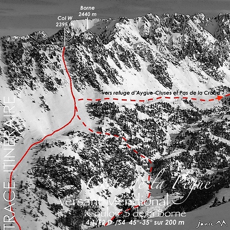 Crête de la Pègue - Couloir S de la Borne