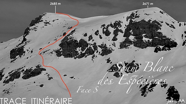 Soum BlancFace S Trace itinéraire