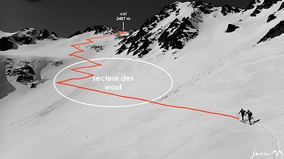 Pic du Midi Roche Noire   Tourmalet S  secteur couche fragile