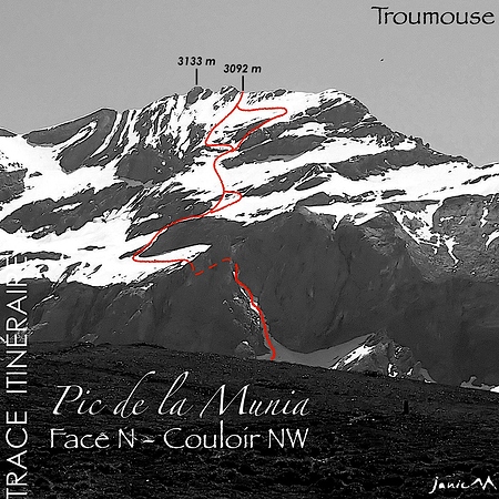 Munia Face N - Trace Itinéraire