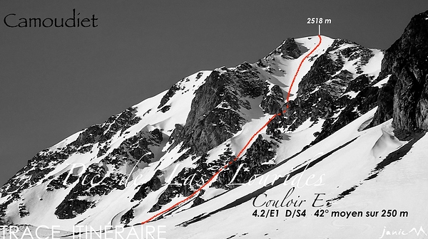 Pic Las Lourides Couloir Trace Itinéraire