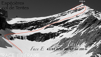 Taillon Face E Trace Itinéraire