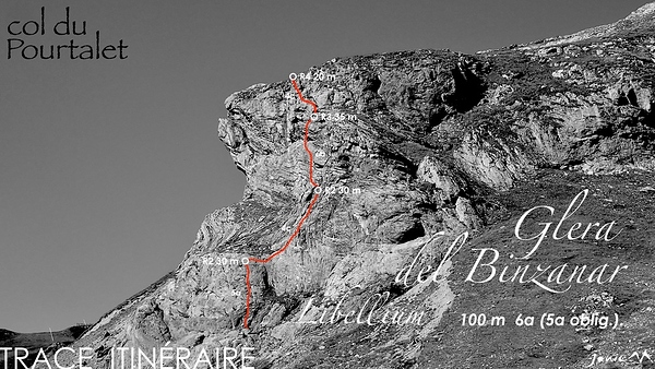 Glera del Binzanar - Libellium - Trace itinéraire