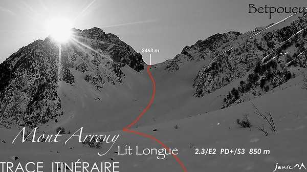 Mont Arrouy - Lit Longue - Trace Itinéraire