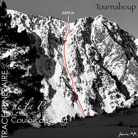 Soum Piquette - Couloir du doigt - Trace Itinéraire