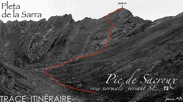 Pic de Sacroux - Trace Itinéraire