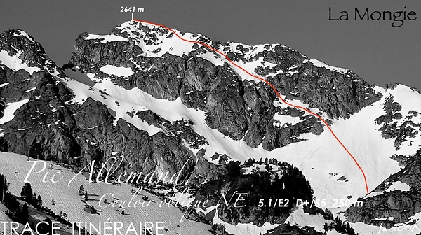 Pic Allemand Couloir NE Trace Itinéraire
