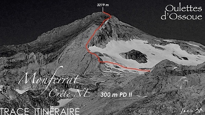 Montferrat Crête NE Trace Itinéraire