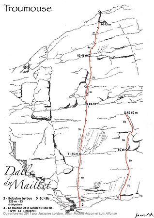 Dalle du Maillet Babylon By Bus Faucille & maillet - Schéma graphique
