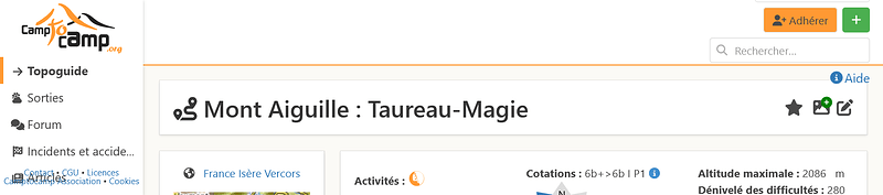 Screenshot 2025-09-03 at 19-45-22 Mont Aiguille Taureau-Magie - Camptocamp.org