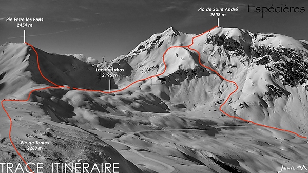 St André - Entre les Ports - Tentes - Trace Itinéraire