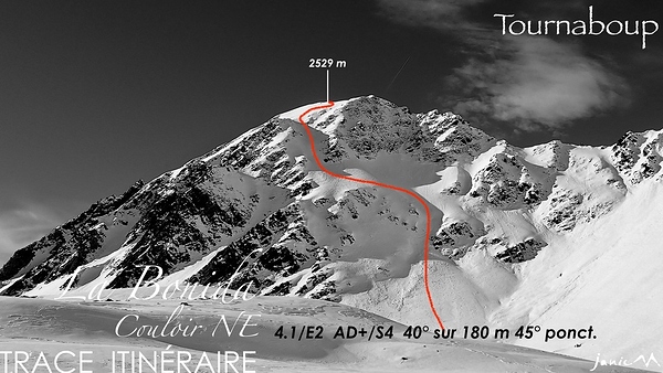 La Bonida - Couloir NE - Trace Itinéraire