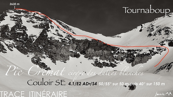 Pic Crèmat Couloir Dalles Blanches Itinéraire
