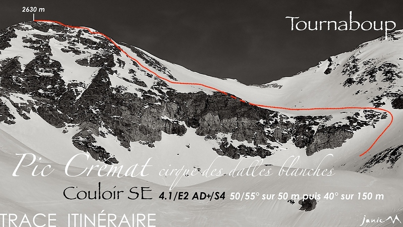 Pic Crèmat Couloir Dalles Blanches Itinéraire