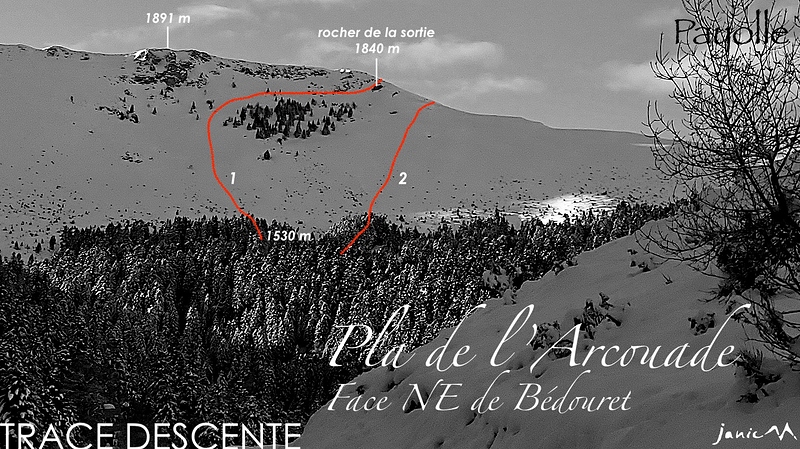 Pla de l'Arcouade Trace descente