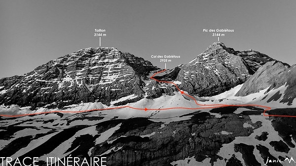 Taillon - Col des Gabiétous - Trace Itinéraire