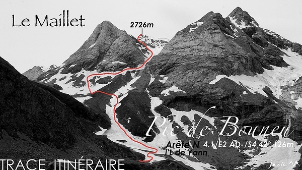 Pic de Bouneu  Trace Itinéraire