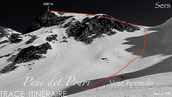Pène det Pouri - Trace Itinéraire