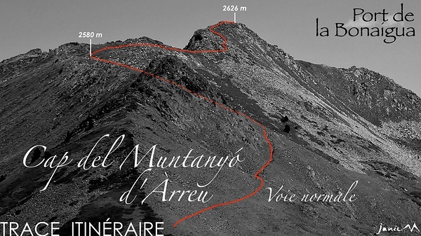 Cap del Muntanyó d'Àrreu - Trace Itinéraire