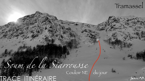 Soum de la Siarrousse couloir NE Trace Itinéraire