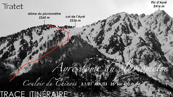 Ayré Couloir du Chinois Trace Itinéraire