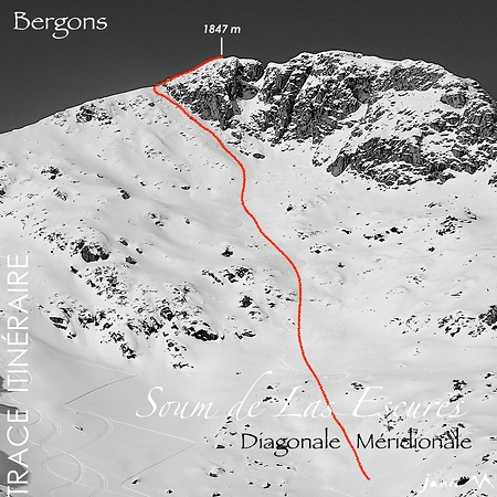 La Escures - Diagonale Méridionale - Trace Itinéraire