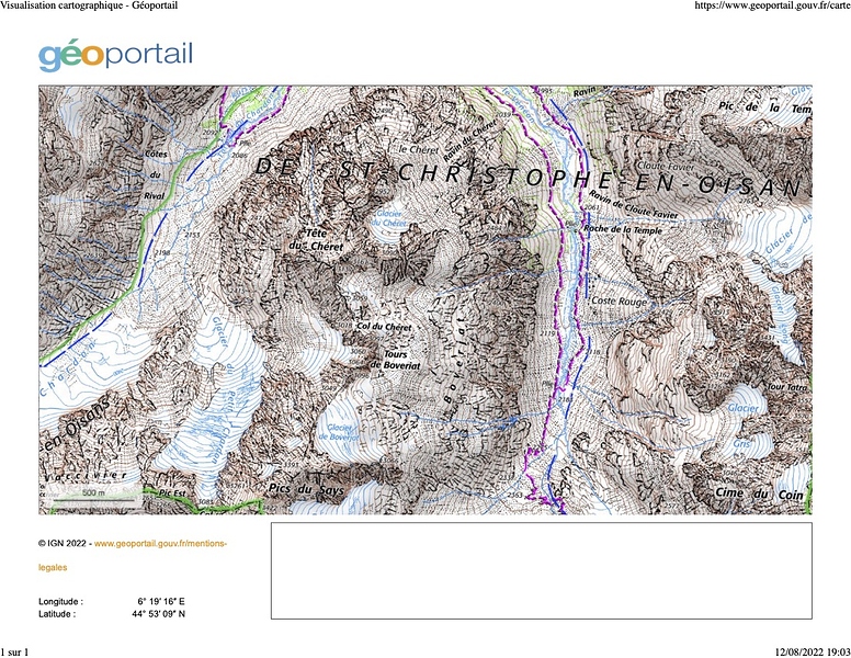 Visualisation cartographique - Géoportail