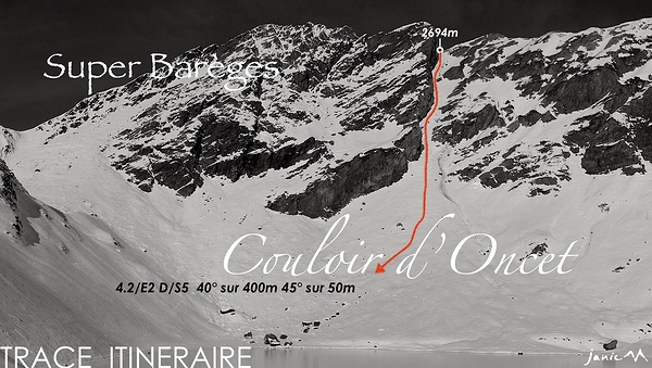 Couloir d'Oncet Itinéraire