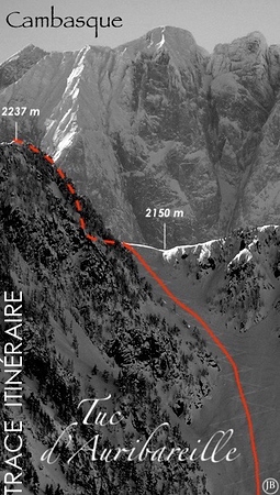 Tuc d'Auribareille Trace Itinéraire