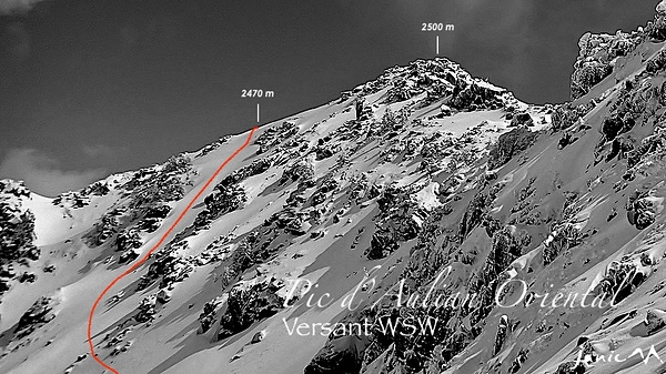 Pic d'Aulian Oriental - Versant WSW
