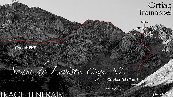 Soum Léviste Cirque NE Trace Itinéraire Estival