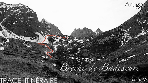 Brèche de Badescure - Trace Itinéraire