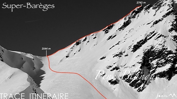 Pène Blanque Combe d'Oncet - Tace Itinéraire