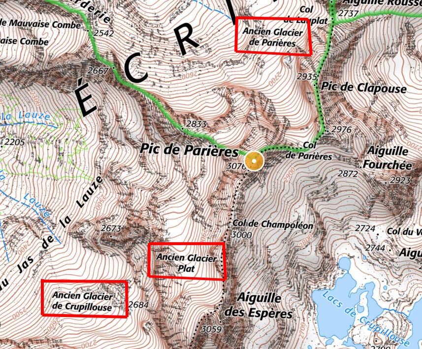 IGN Ex glaciers Parières